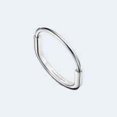 티파니 앤 코 뱅글 락 팔찌 화이트 골드